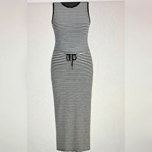 NEW Shein Curve EZWear Striped Print Crop Top and skirt